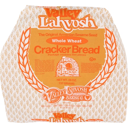 Valley Lahvosh Crackerbread 15 Round Cracked Wheat 26 oz., PK5 4250901